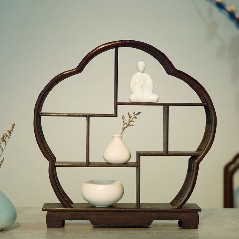 Wenge Small Bogu Rack Ornaments Solid Wood Chinese Teacup Tea Set Rack ...