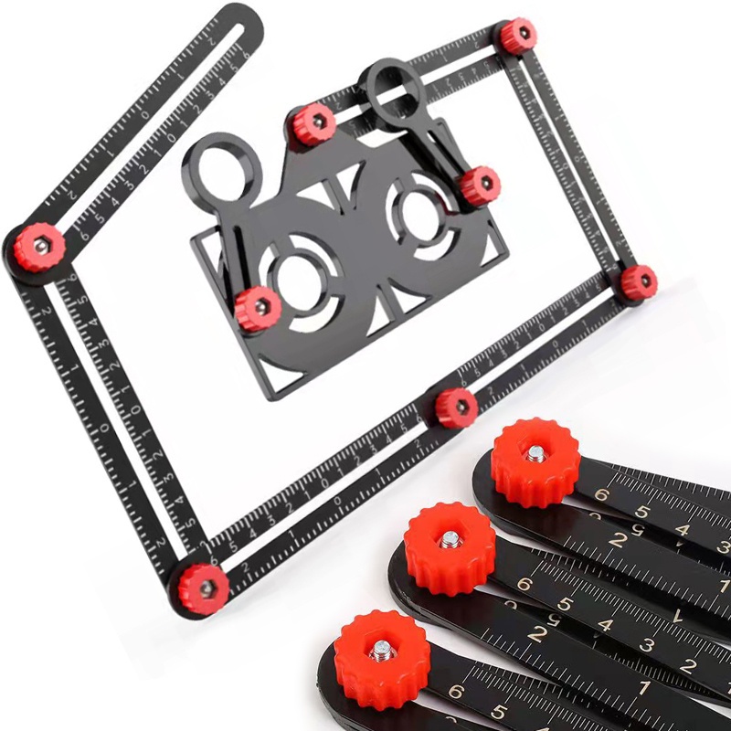 12/9/6 Fold Set Aluminium Alloy Angle Ruler Finder Measuring Ruler ...