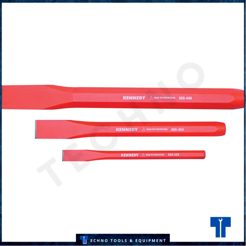 Kennedy Cold Chisel Set, Chrome Vanadium Steel, 150mm/200mm/250mm, 3 ...