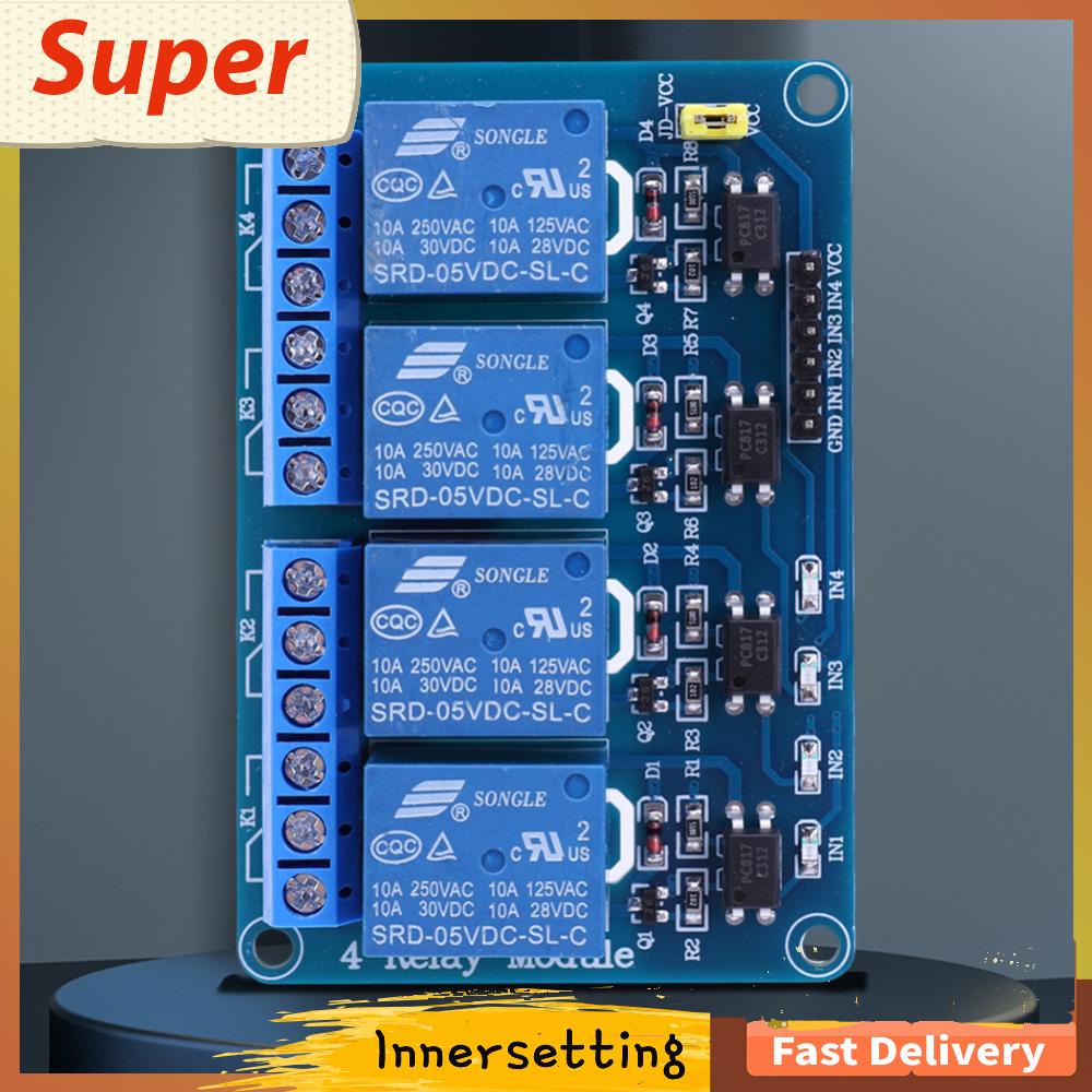 [innersetting.my] 5V 12V 4Channel Relay Module with Optocoupler Relay