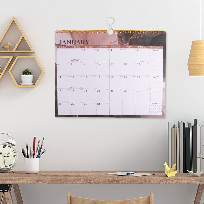 QX Desk Calendar January 2024-June 2025 - 18 month Large Ruled Blocks ...