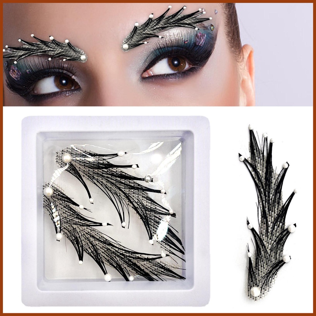 Halloween Fake Eyebrow Human Hair Self Adhesive Eyebrows Realistic