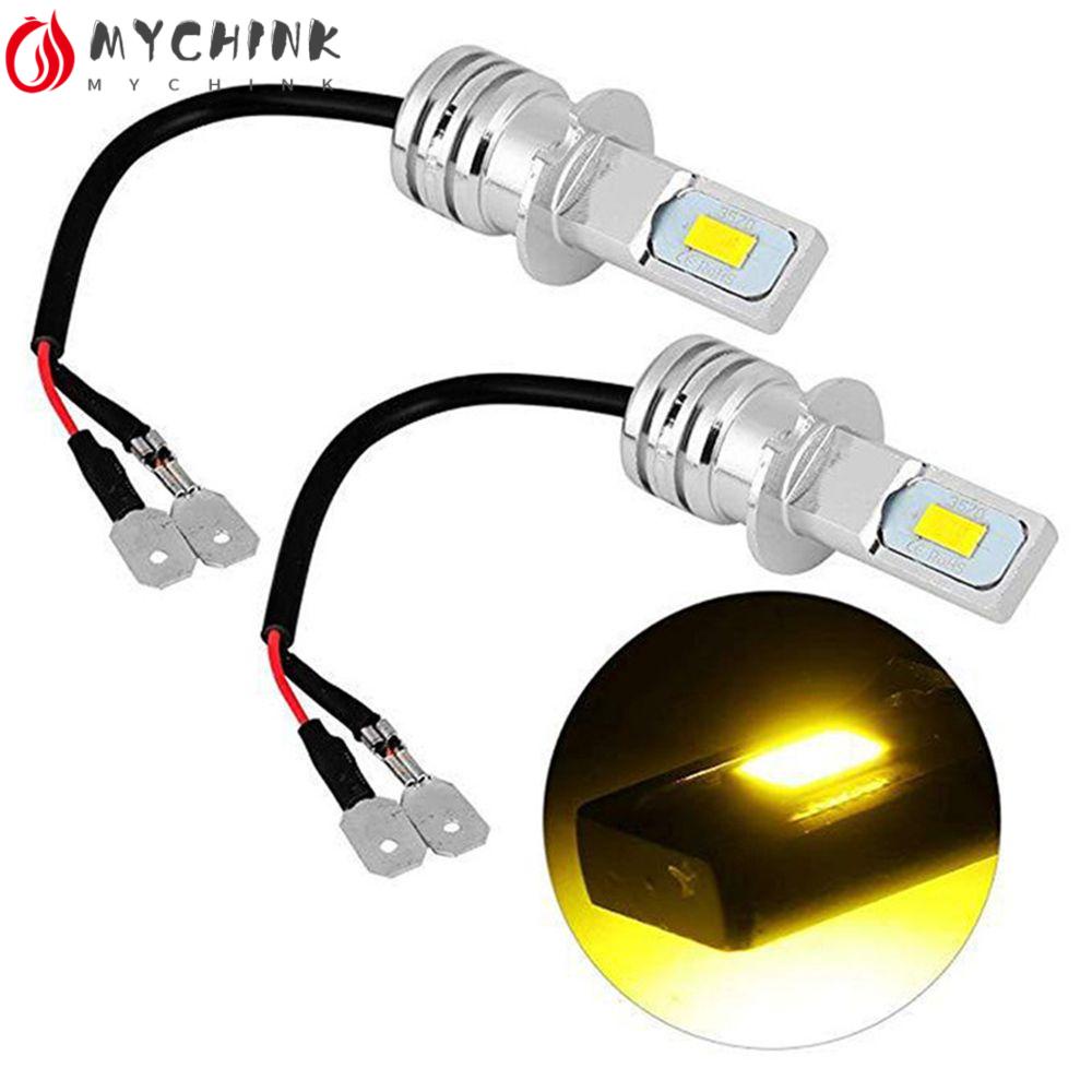 CHINK 2pcs Car Fog Light Yellow Hi/Low Kit Beam LED H3 Super Bright DRL Shopee Malaysia
