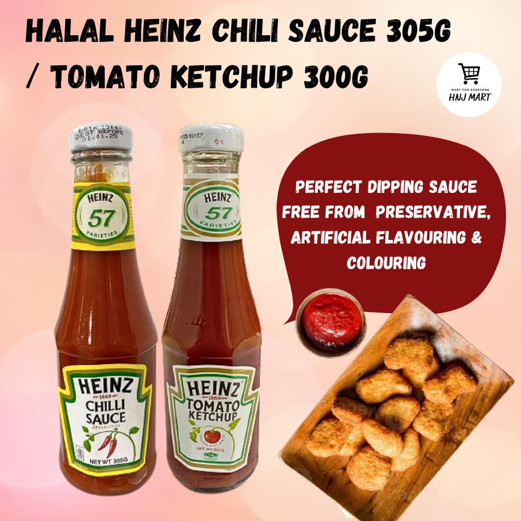 Halal Heinz Chili sauce 305g / Tomato ketchup 300g Shopee Malaysia
