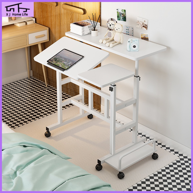 Movable Computer Laptop Table Standing Desk Height Adjustable Study ...