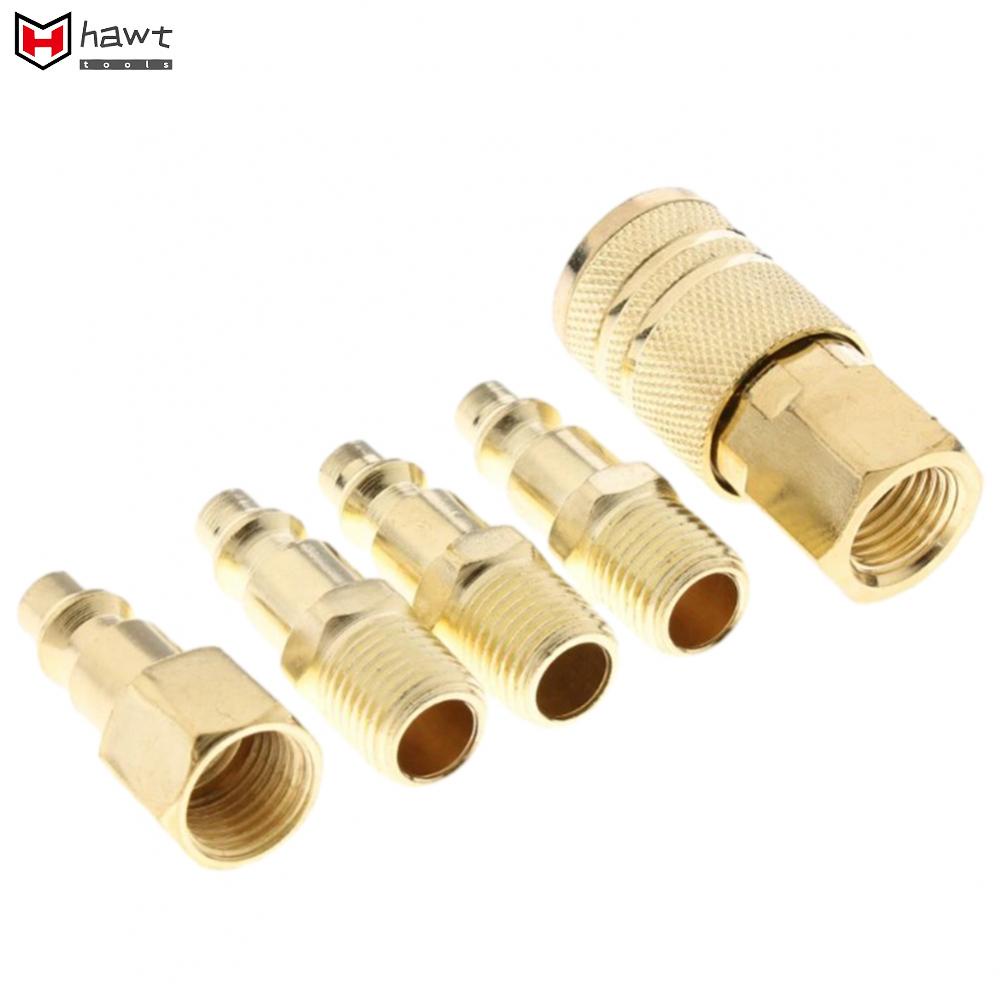Fast Tool Change Brass Air Hose Connector Set 5 Pcs Quick Coupler for Compressor Shopee Malaysia