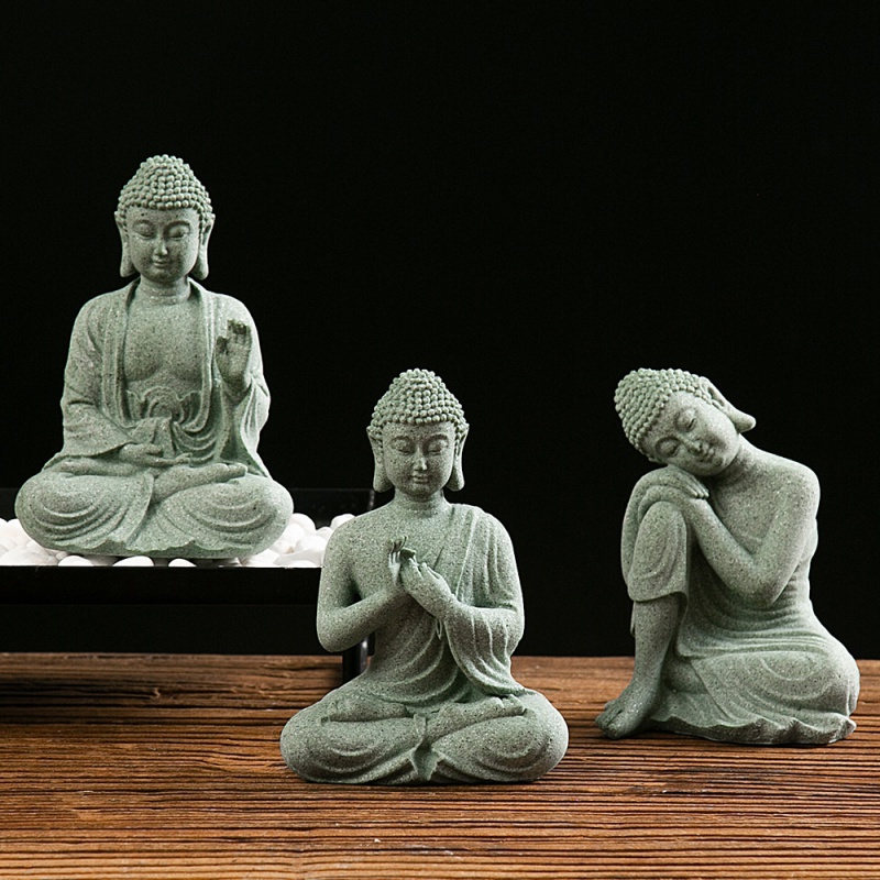 Mini Buddhist Monks Tibetan Buddhism Figurines Buddha Resin Statue