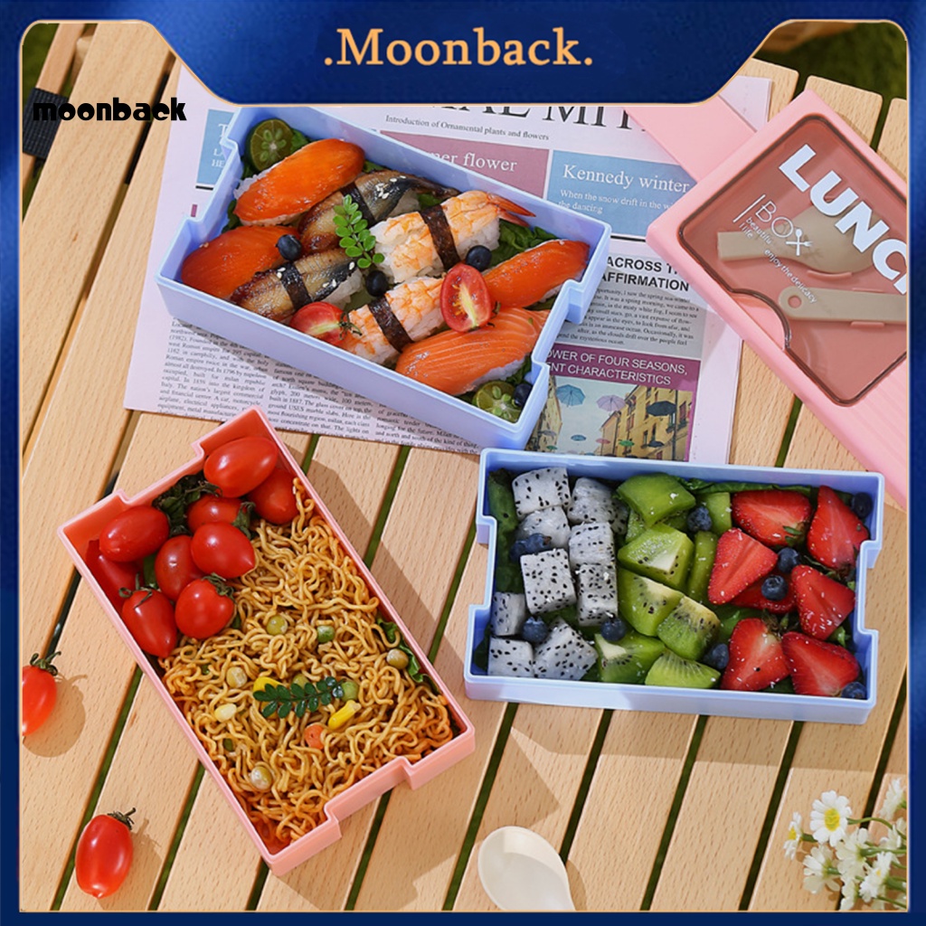 Moon Lunch Container Insulated Lunch Box with Removable Tray Leakproof Bento Box with Spoon