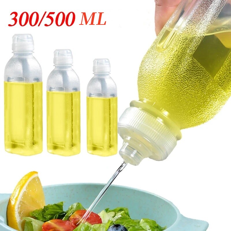 300/500ML Sauce Dispenser Olive Oil Squeeze Bottle No Drip Kitchen