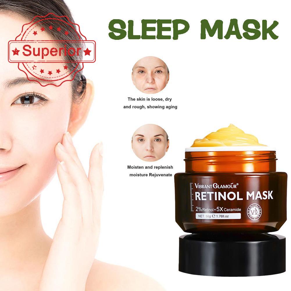 VIBRANT GLAMOUR Revitalizing Retinol Sleep Mask Reduces Out Ready Skin