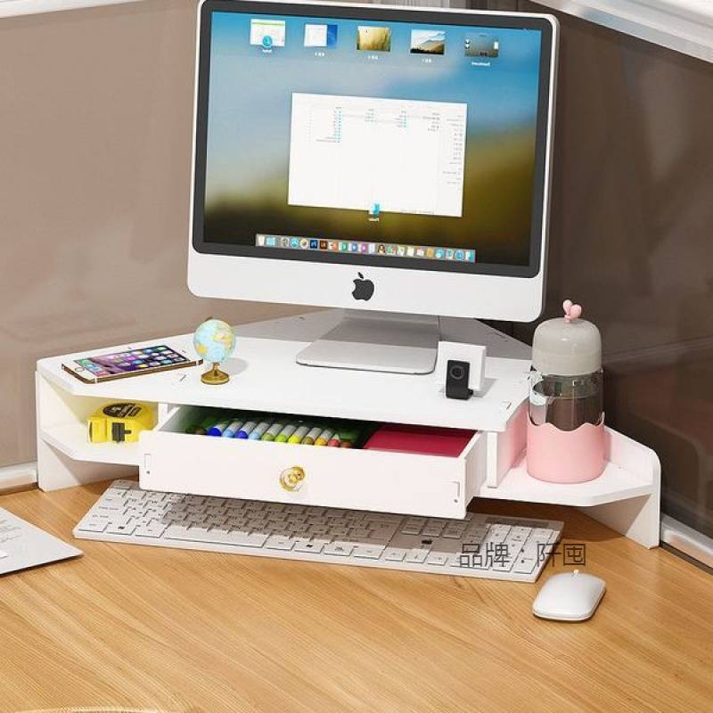 \10043； Computer Elevated Rack Lock Desktop Storage Box Corner Triangle ...