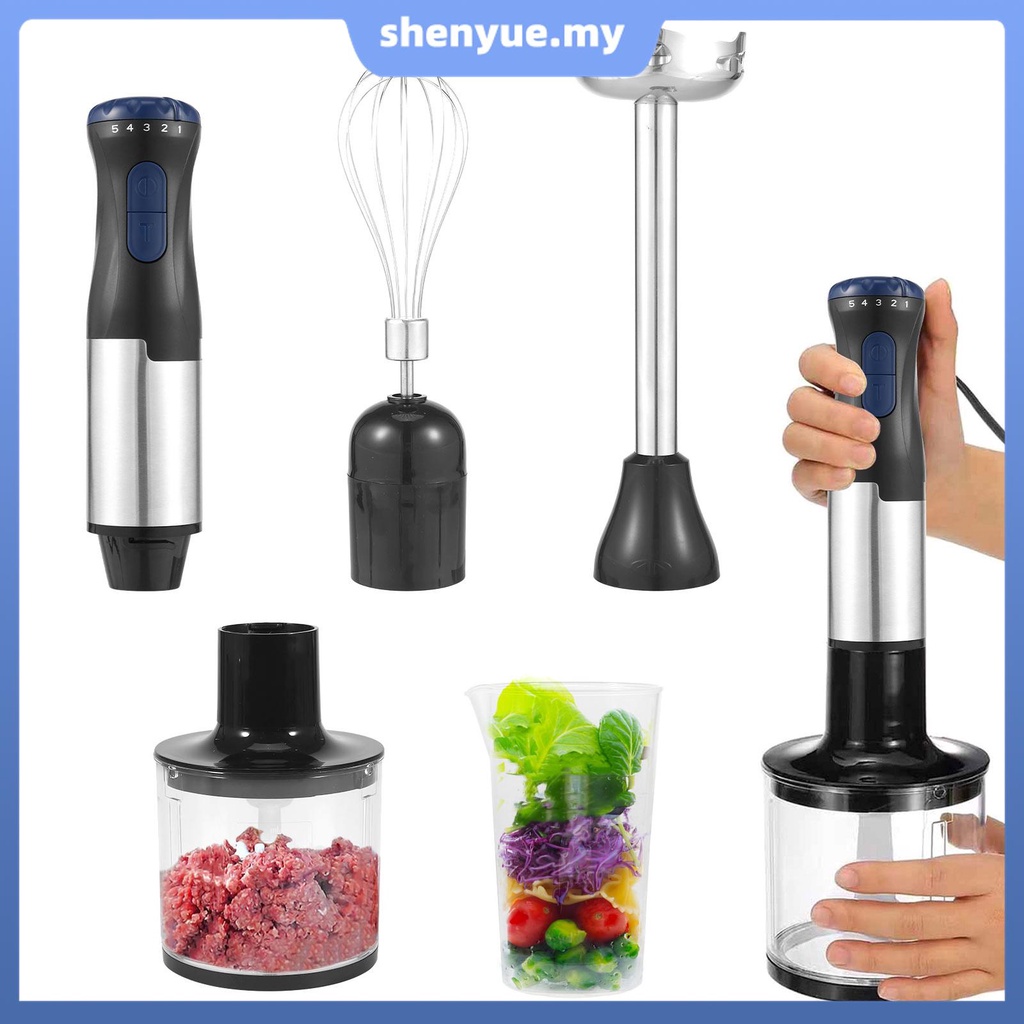 Stainless Steel Hand Blender 5 Speed Hand Stick Blender 1000W Powerful