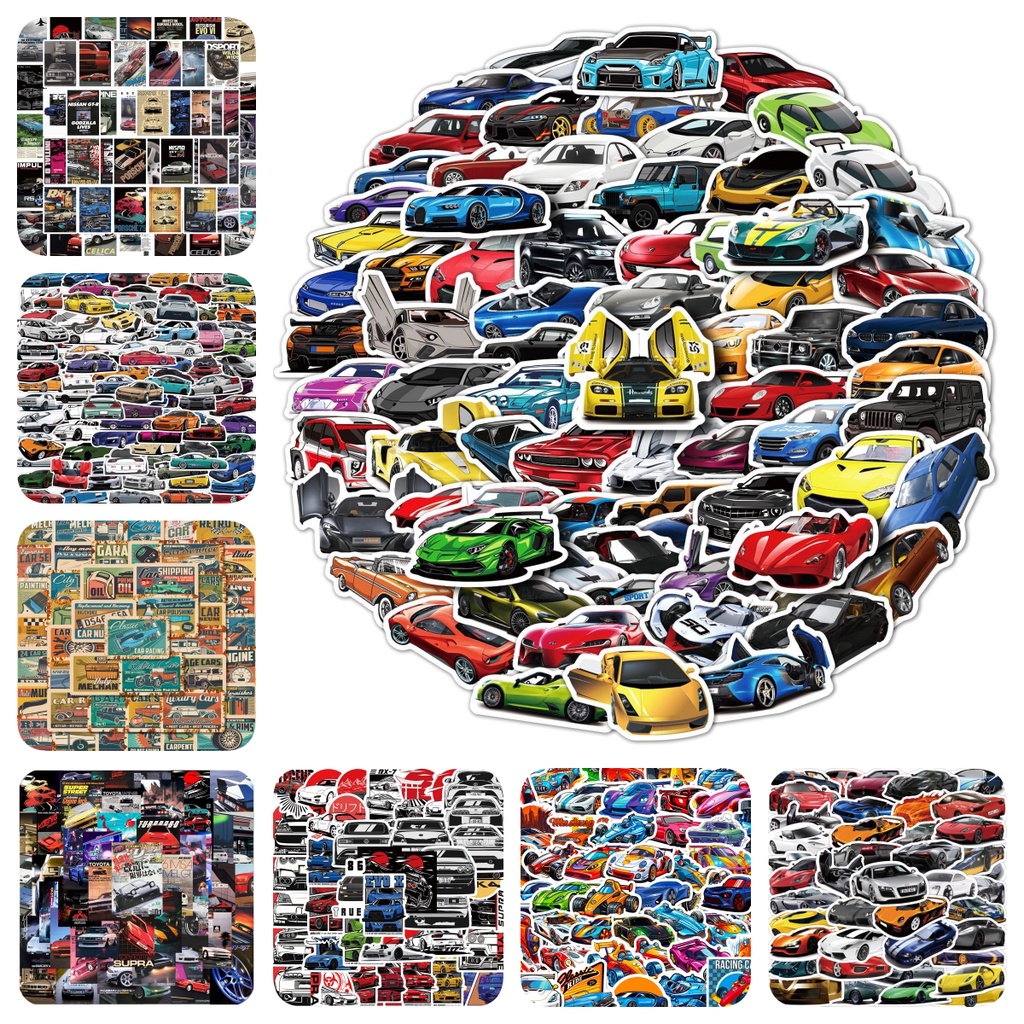 103-Piece JDM Graffiti Sticker Bomb Pack – PVC Vinyl – Laptop, Skateboard, Car Decals – Multi-Colored