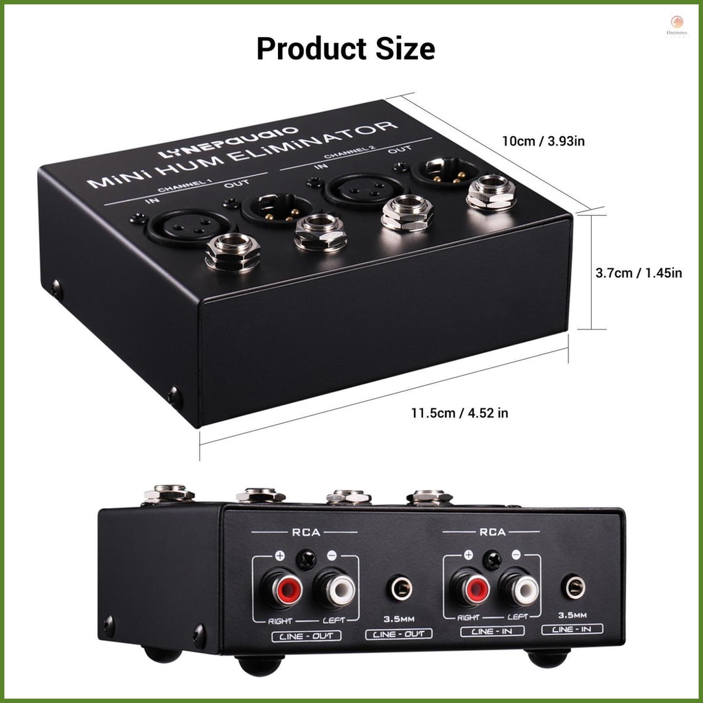 LYNEPAUAIO Compact Hum Eliminator Box 4 Channel Passive Buzz Destroyer