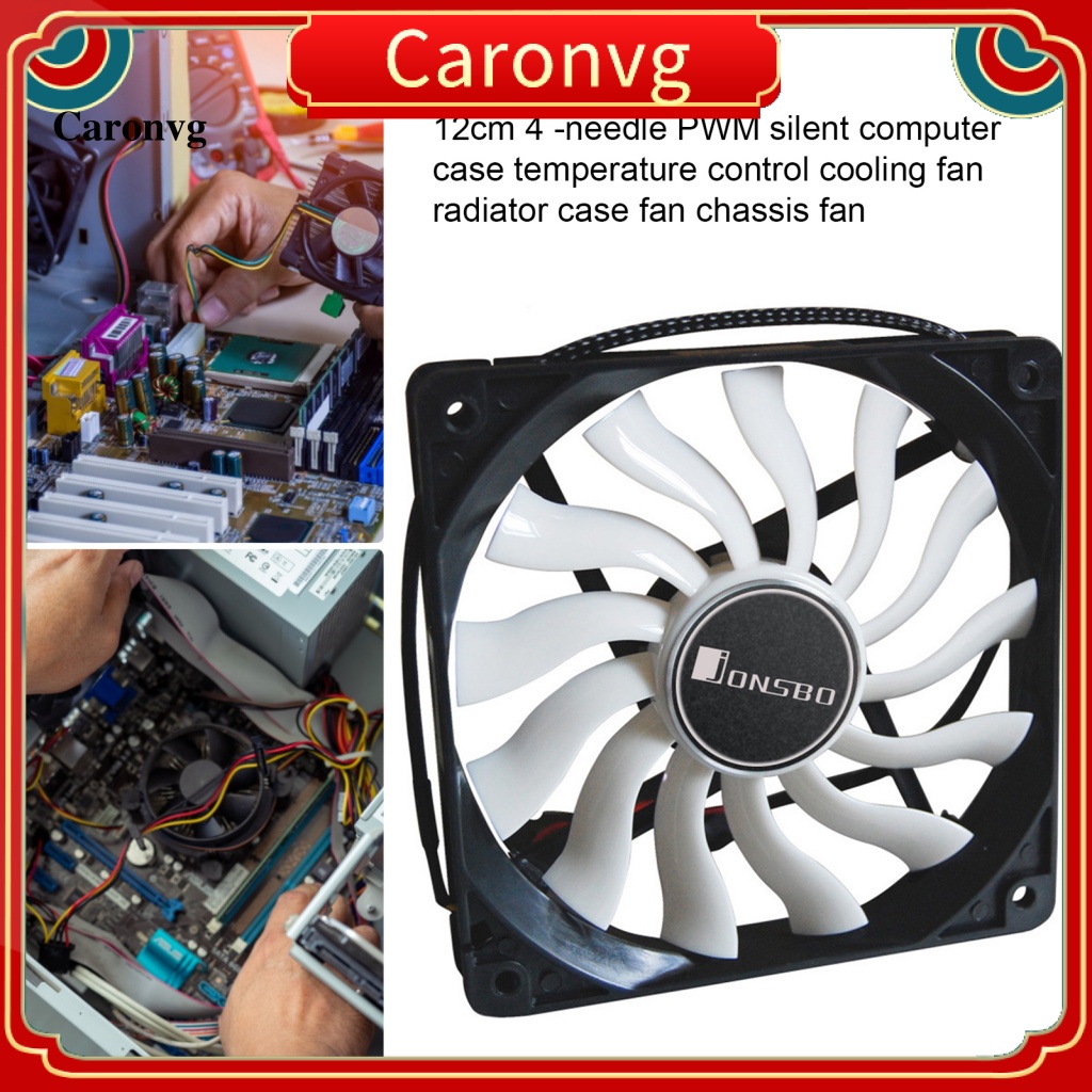 Caronvg 12cm Computer Case Cooling Fan Silent Hydraulic Bearing Large