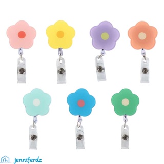 Name Tag Retractable Badge Holder Flower ID Card Holder Kawaii Nurse Badge  Reel Hospital Use