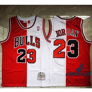 Chicago Bulls Michael Jordan 23 Throwback Split Edition Red Black