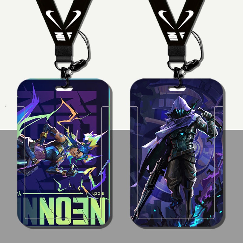 VALORANT Jett Neon New Design DIY Student ID Card Holder Personal ID