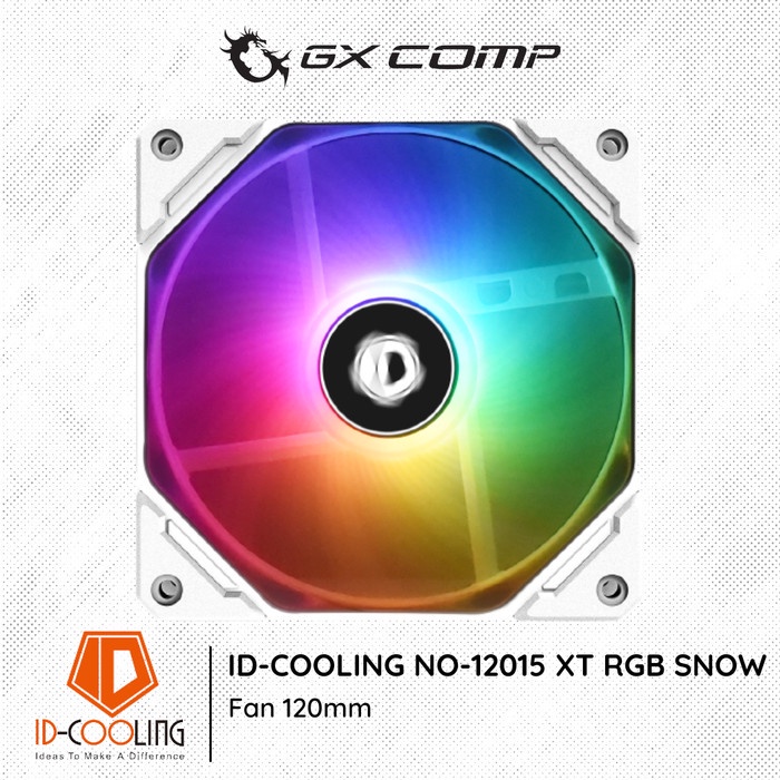 Fan IDCooling NO 12015 XT ARGB Snow PWM 120mm Slim ARGB Sync