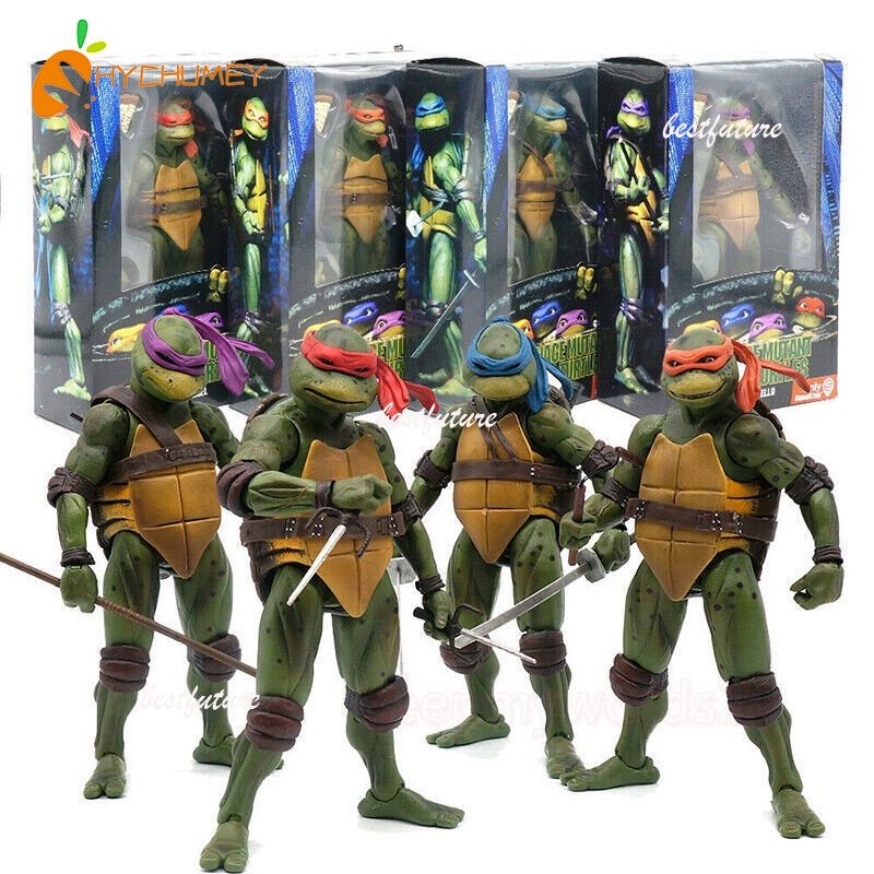 Teenage Mutant Ninja Turtles 1990 Movie Leo Don Mikey Raph Action ...
