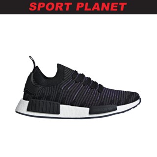 Men's nmd r1 stlt 2024 primeknit casual shoes black/white/scarlet