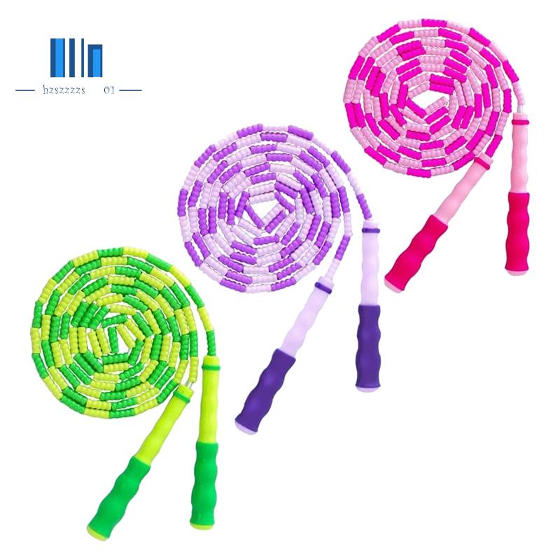 3Pcs Jump Rope for Kids,Soft Beaded Jump Ropes,Adjustable Skipping Rope