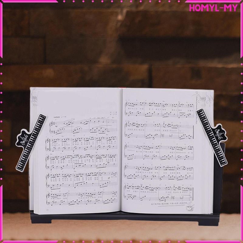 [HomylMY] Keyboard Music Stand Compact Book Stand with Sheet Music Clips Bookcase Reading Book