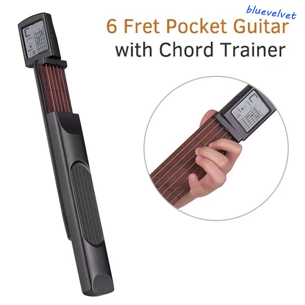 BLUEVELVET Pocket Guitar Chord Trainer, Rotatable Screen LCD Display