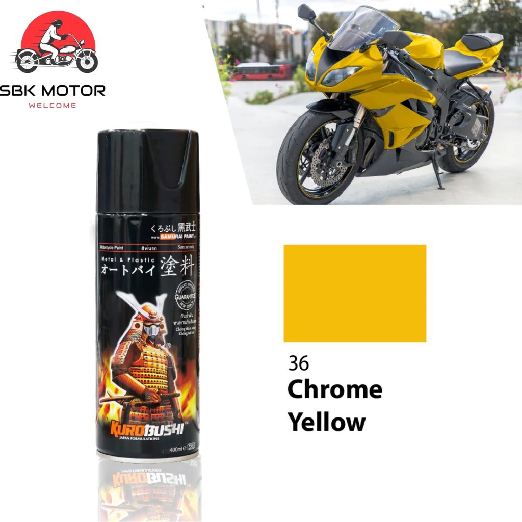 SAMURAI SPRAY CHROME YELLOW 36 400 ML Shopee Malaysia