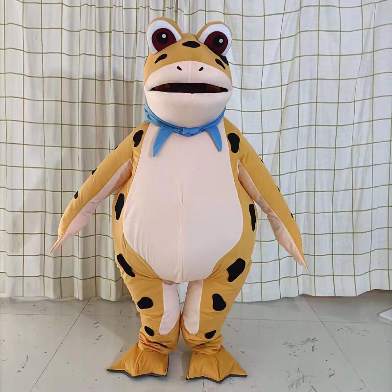 Purple/ Yellow Frog Cartoon Doll Costume Funny Influencer Inflatable ...