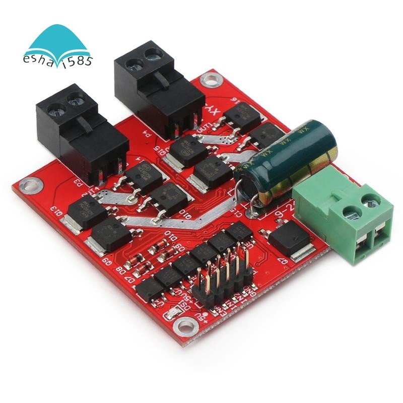 1 Pc Red 7A 160W 12V 24V Dual Channel DC Motor Driver H Bridge L298 ...