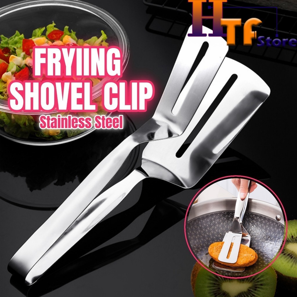 Stainless Steel Double Sided Frying Shovel Clip Multifunctional Spatula ...