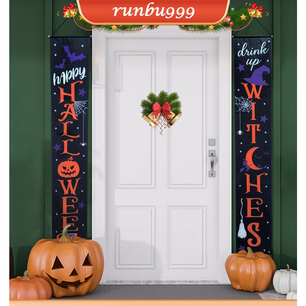 1 2 3 5 Spooky Halloween Porch Banner For Trick Or Treat Decorations 