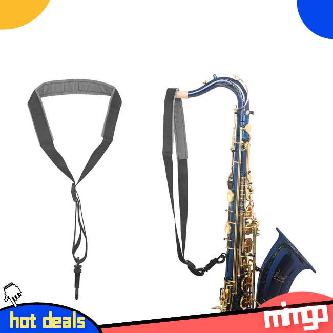 Mimgo Adjustable Saxophone Neck Strap With Hook Slider Music Instrument