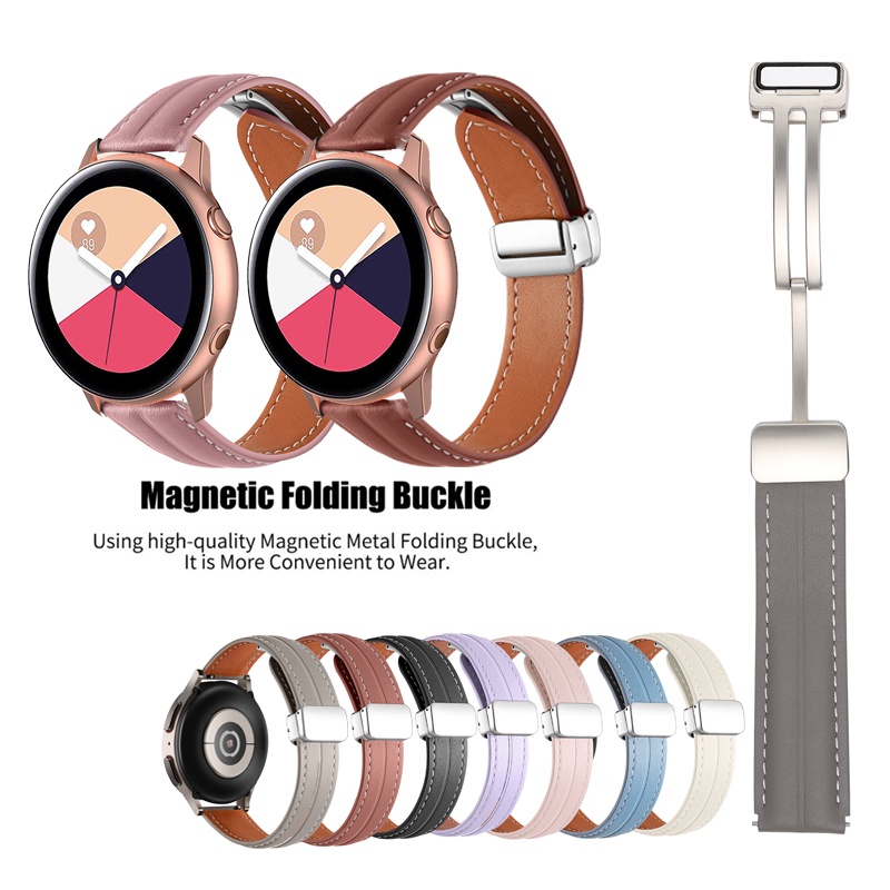 20mm Folding Buckle Buckle Leather Strap Band For Samsung