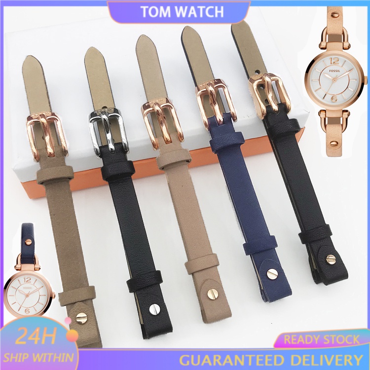 For Fossil Leather Strap U Shaped Port 7mm 8mm For ES3745 ES3861 ES4026 ES3862 ES4340 Accessories Shopee Malaysia