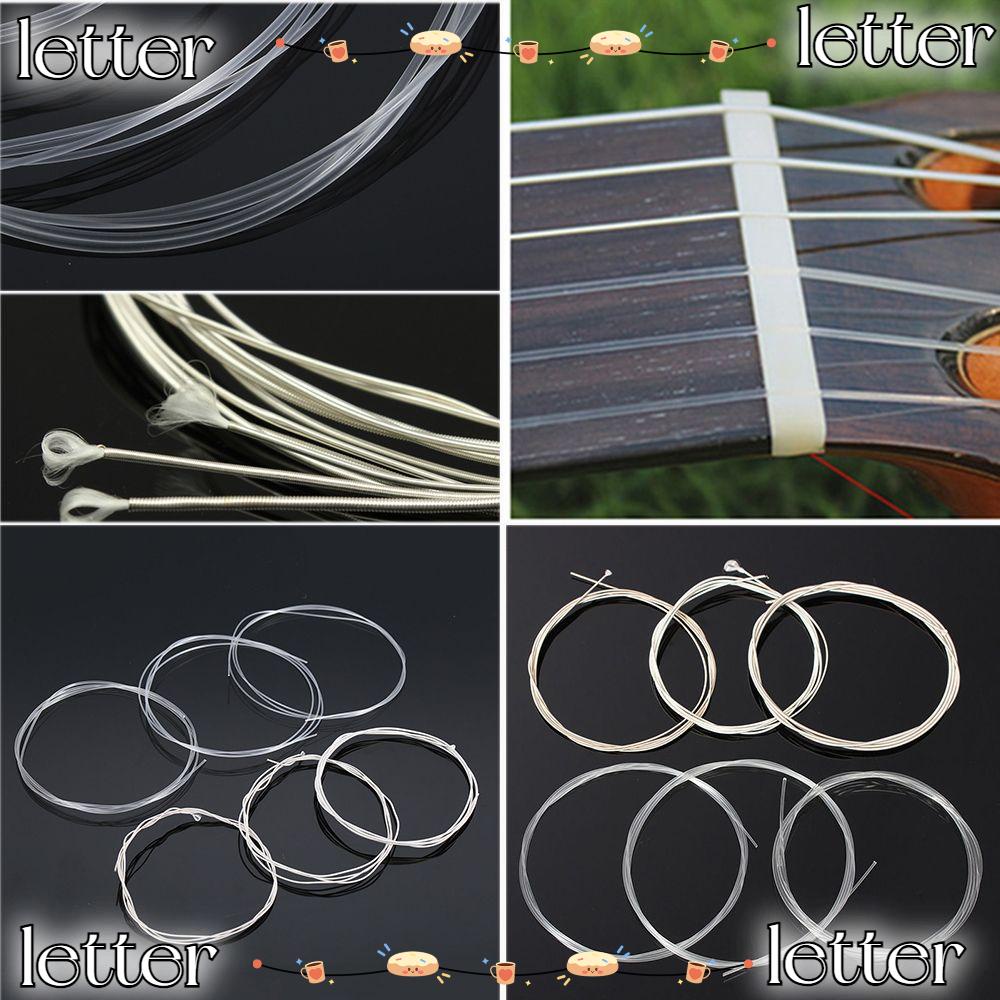 LETTER 6PCS Nylon Guitar Strings Replacements Classic Acoustic Metal ...