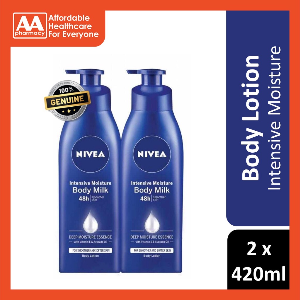 Nivea Intensive Moisture Body Milk Body Lotion 400ml X 2 Shopee Malaysia