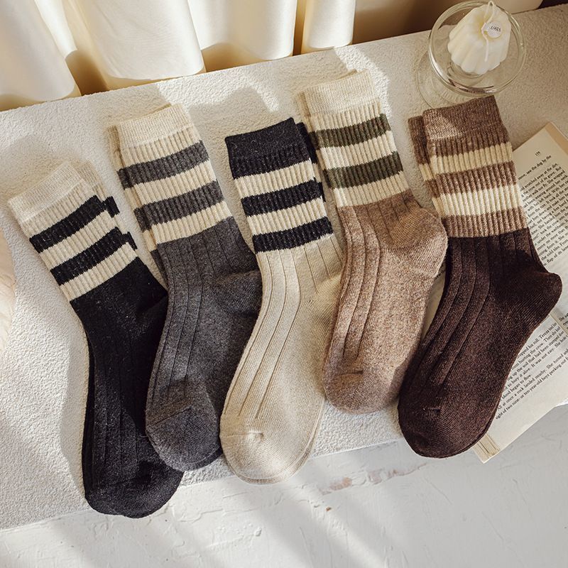 MALAYSIA READY STOCK!1 Pair Korean Style Women Socks with Classic Color ...