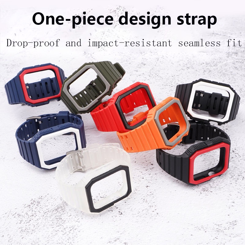 Silicone Watch Strap+Case for iWatch Ultra Band 45mm 41mm 44mm 40mm