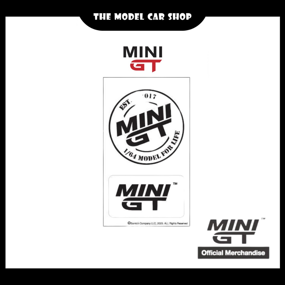 [MINI GT] Official Merchandise White Logo Sticker Set (8x13.8cm ...