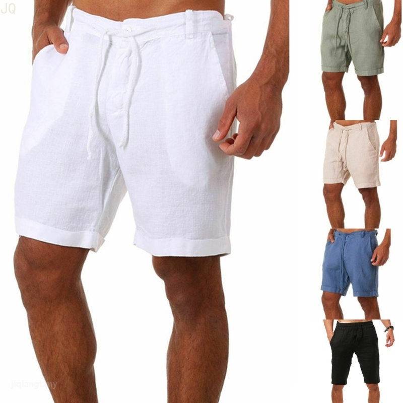 Men's Linen Shorts Shorts Linen Shorts Fit Summer Pantsd | Shopee Malaysia
