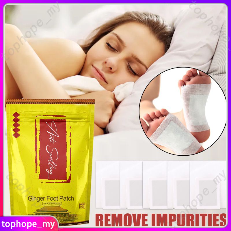 10pcs Eelhoe Ginger Detox Foot Patches Ginger Wormwood Foot Patch Body