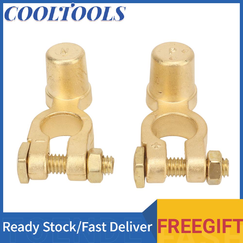 Cooltools Brass Battery Terminal Connectors Negative Positive Car Cable