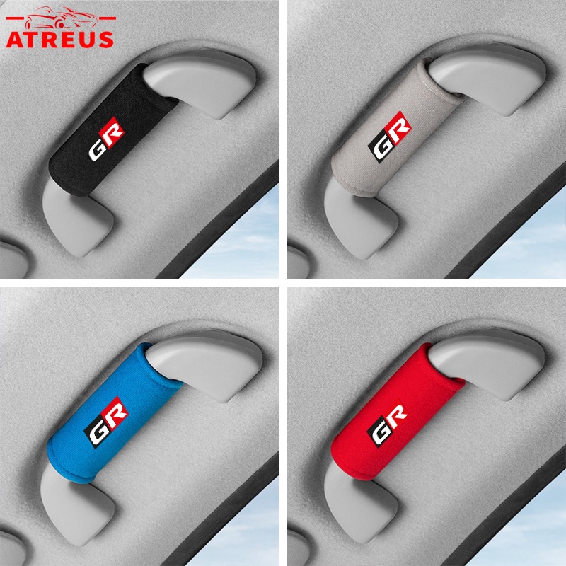 Toyota GR Car Roof Pull Gloves Car Inner Door Armrest Covers Fluff