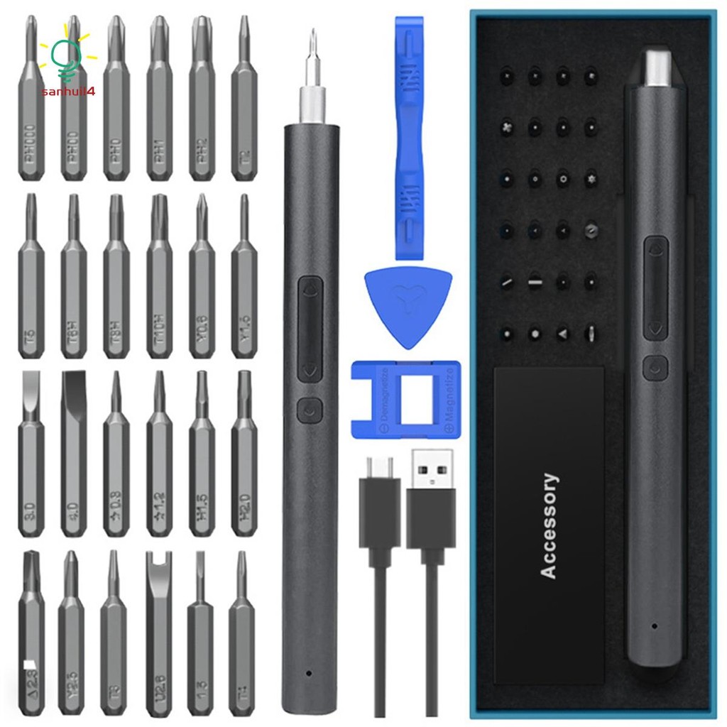 Mini Electric Screwdriver Set 28 in 1 Magnetic Precision Screwdriver ...