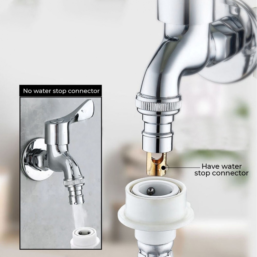 Faucet Water Nozzle 1/2\" Taps 4.1*2.3cm Brass Connector Water Stop