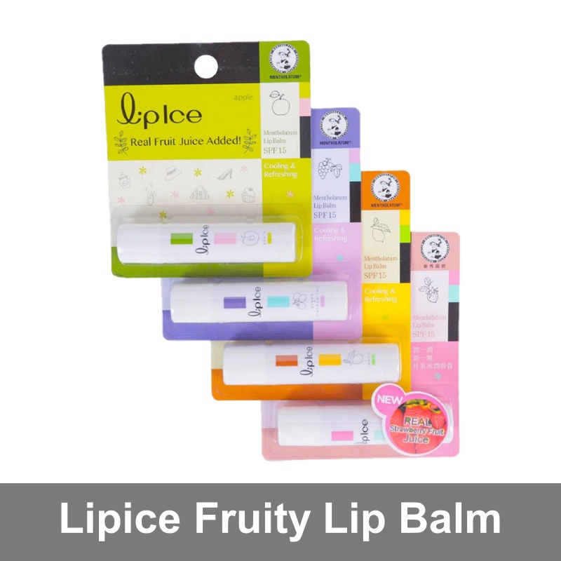 Lipice Fruity Lip Balm SPF 15 3.5G (Apple / Strawberry / Grape