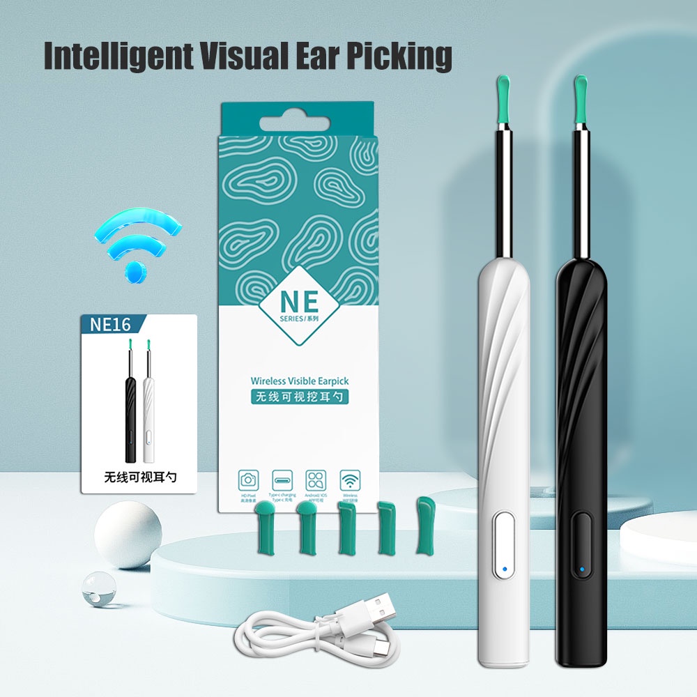 Wireless Smart Visual Ear Cleaner Otoscope Ear Wax Removal Tool with ...