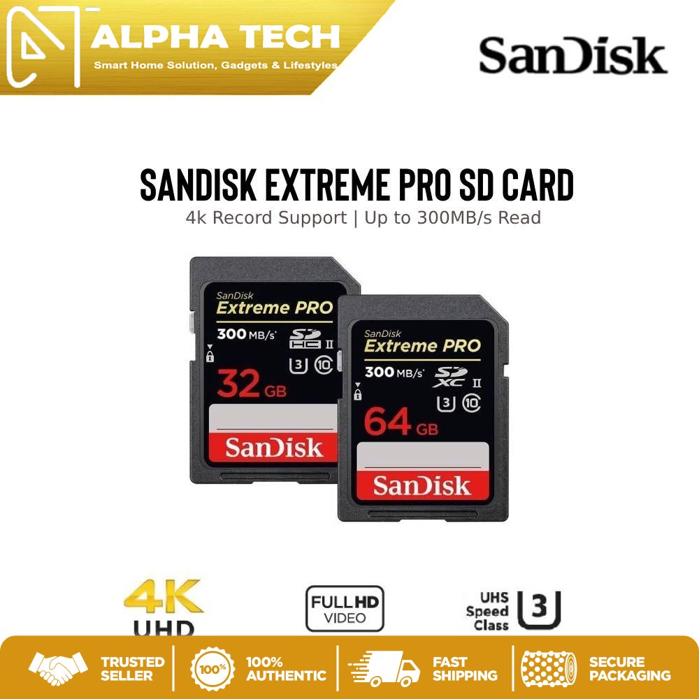 SanDisk Extreme PRO® SDHC™ and SDXC™ UHSII cards with V90 and UHS